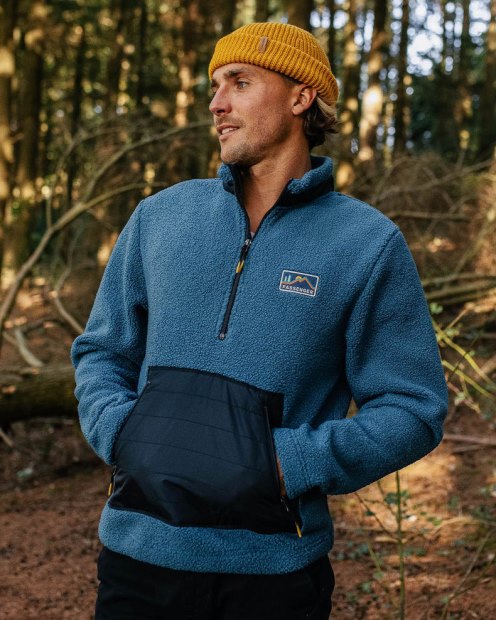 Nur Für Passagiere, Oceanside, Recyceltes, Mit Polar Gefüttertes Sherpa-Fleece, Blauer Stahl