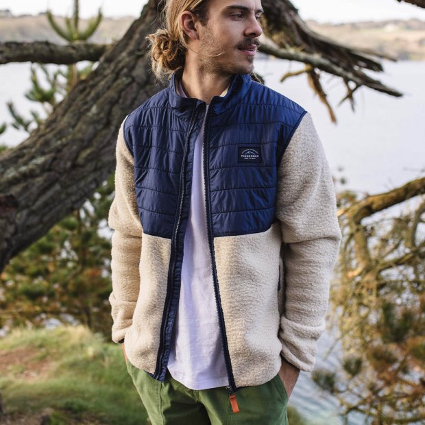 Passagiere Exklusiv Fogtrail Recyceltes Sherpa-fleece Haferflocken Mit Durchgehendem Reißverschluss