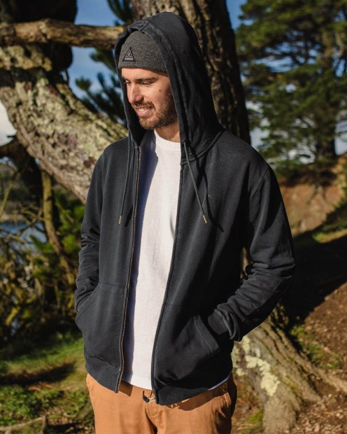 Passenger Exclusive Escape Hoodie Mit Durchgehendem Reißverschluss Schwarz