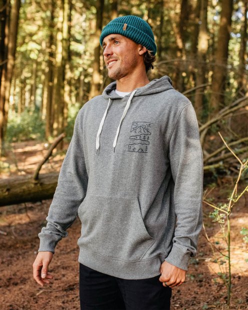 Passenger Exclusive Nature Hoodie Aus Recycelter Baumwolle Mittelgrau Meliert