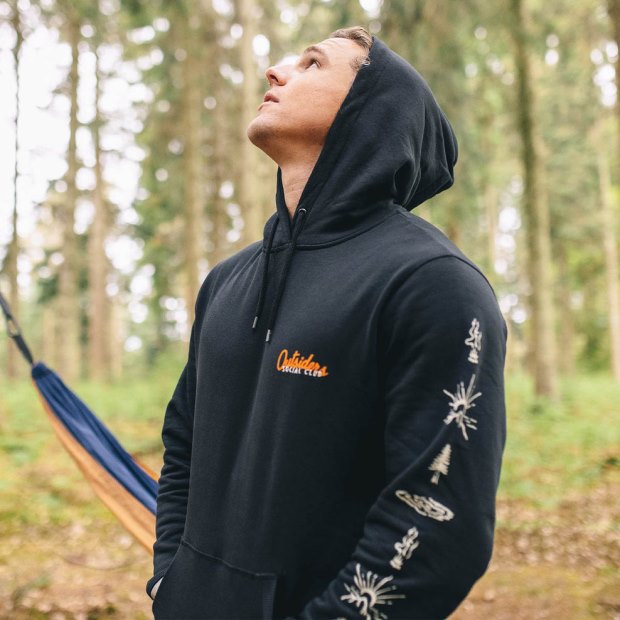 Passenger Exclusive OSC Kapuzenpullover Aus Recycelter Baumwolle, Schwarz