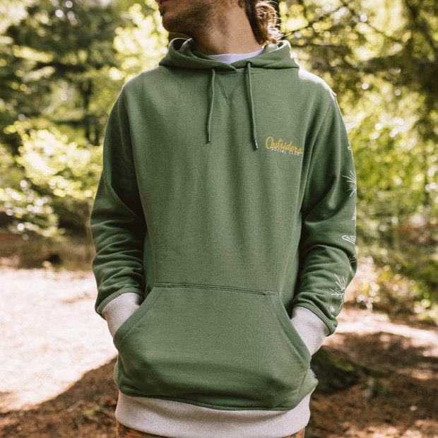 Passenger Exclusive OSC Kapuzenpullover Aus Recycelter Baumwolle In Dark Ivy