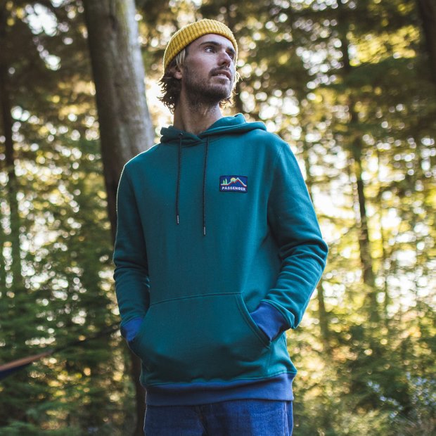 Passenger Exclusive Paramount Recycelter Hoodie In Sturmgrün