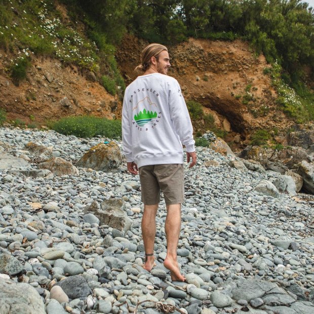 Passenger Exclusive La Paz Recycling-Sweatshirt Milchweiß