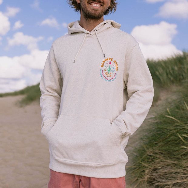 Passenger Exclusive Land & Sea Hoodie Aus Recycelter Baumwolle, Milchig Meliert
