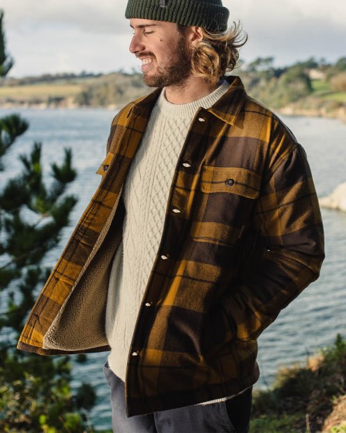 Passenger Exclusive Freestyle Sherpa Gefüttertes Überhemd Tapenade