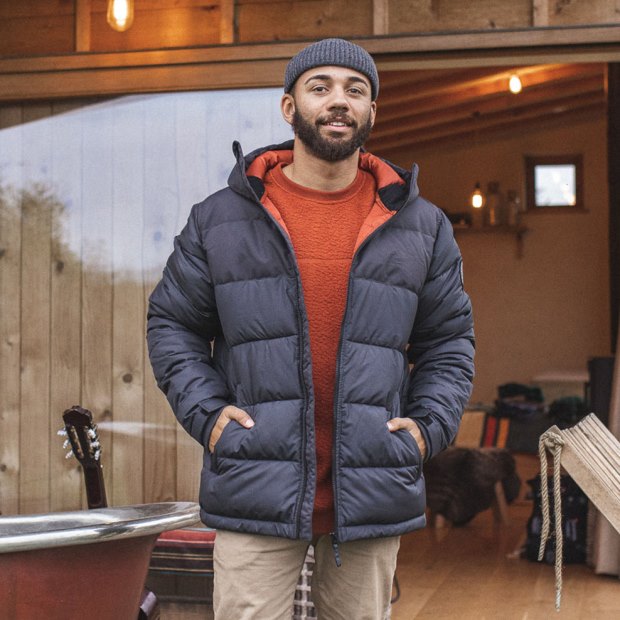 Passagiere Exklusive Manitoba Recycelte Jacke Schwarz Verblasst