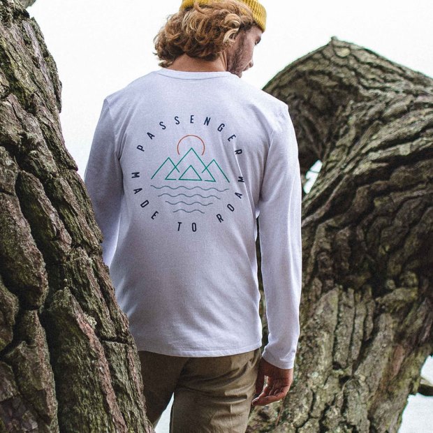 Passagiere Exklusives Escapism Recyceltes Ls T-shirt Weiß