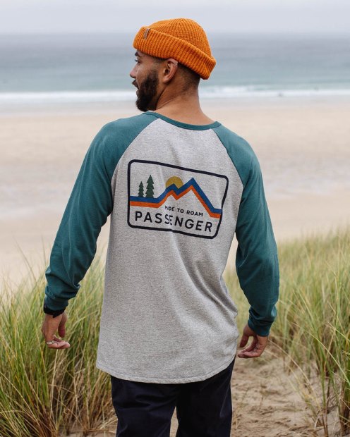 Passenger Exclusive Made To Roam Ls T-shirt Aus Recycelter Baumwolle Grau Meliert