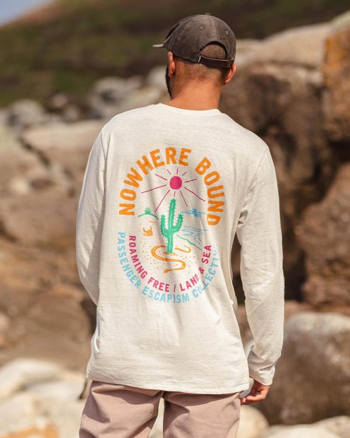 Passenger Exclusive Land & Sea Recycled Ls T-Shirt Milchmeliert