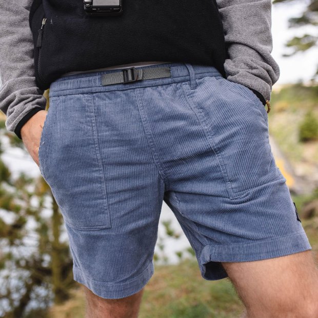Beifahrer Exklusive Topanga Shorts Aus Recyceltem Cord Steinblau