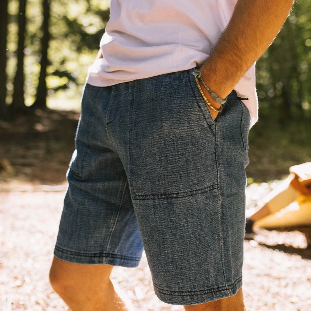 Passenger Exclusive Denim-Shorts Aus Bio-Baumwolle Aus Verwaschenem Denim