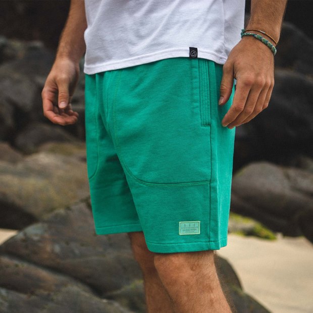 Passenger Exclusive Sacramento Jog Short Sea Foam Grün