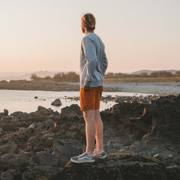 Passenger Exclusive Ventura Recycling-Badeshorts Sunset Orange