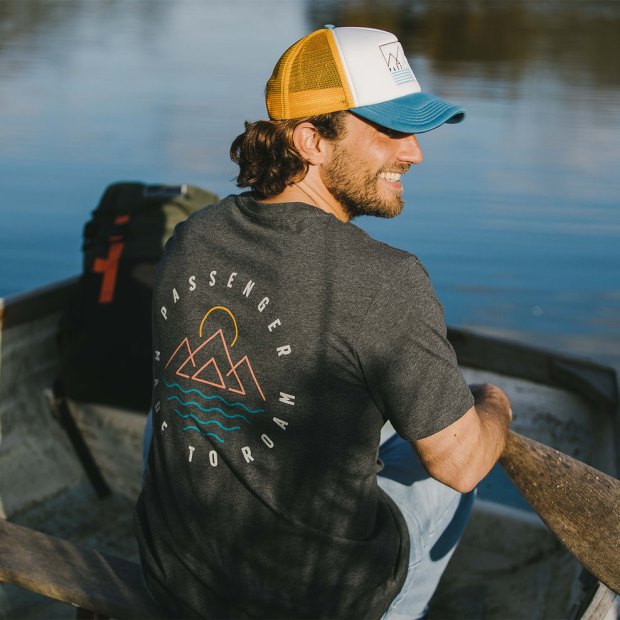 Exklusives Escapism-t-shirt Aus Recycelter Baumwolle Für Passagiere, Anthrazit Meliert