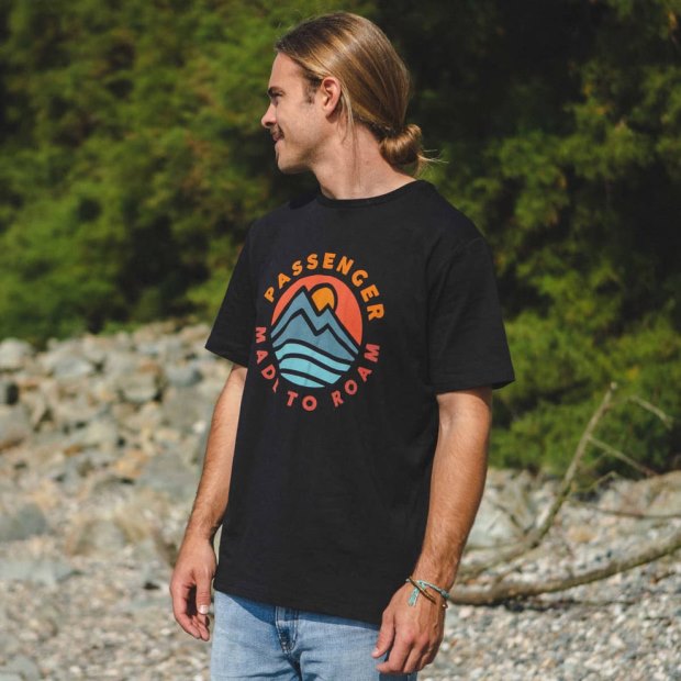 Passenger Exclusive Birken-T-Shirt Aus Recycelter Baumwolle, Schwarz