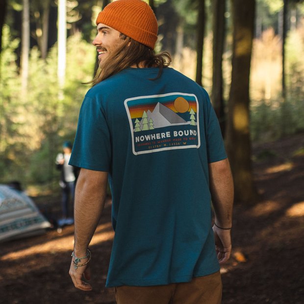 Passenger Exclusive Tourer T-Shirt Aus Recycelter Baumwolle Blaue Koralle