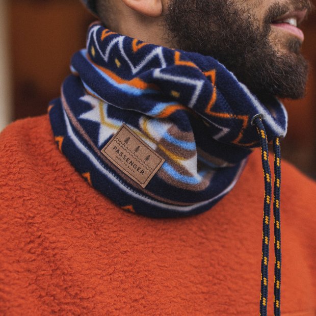 Exklusiver Passagier-schal Aus Polarfleece Stargazer Navy