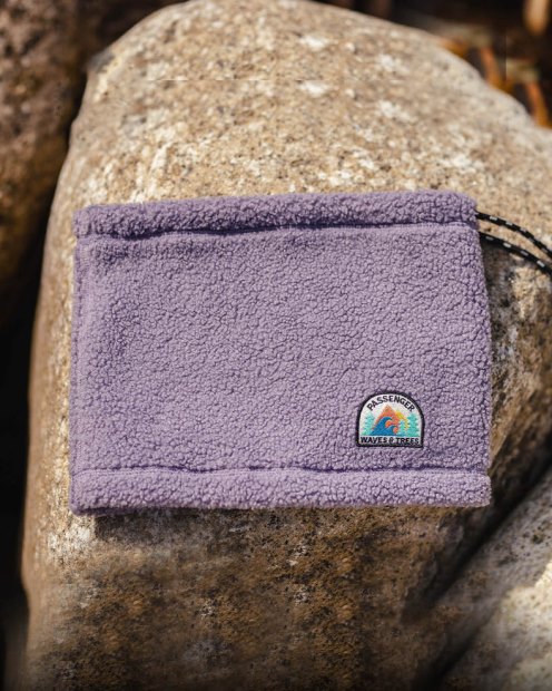 Exklusiver Mulled Schal Aus Recyceltem Sherpa-fleece Für Beifahrer Dusty Lilac