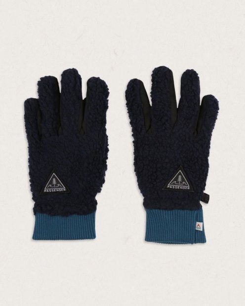 Passenger Exclusive Snowfall Recycelte Sherpa-Handschuhe In Tiefem Marineblau