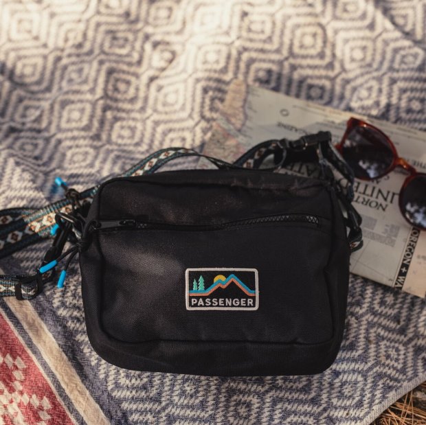 Passagier-Hüfttasche Aus Recyceltem Polyester, Schwarz