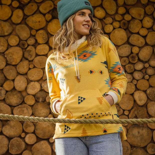 Passenger Exclusive Ocker Drifter Aus Olivgrünem Recyceltem Polarfleece Mit Hohem Kragen