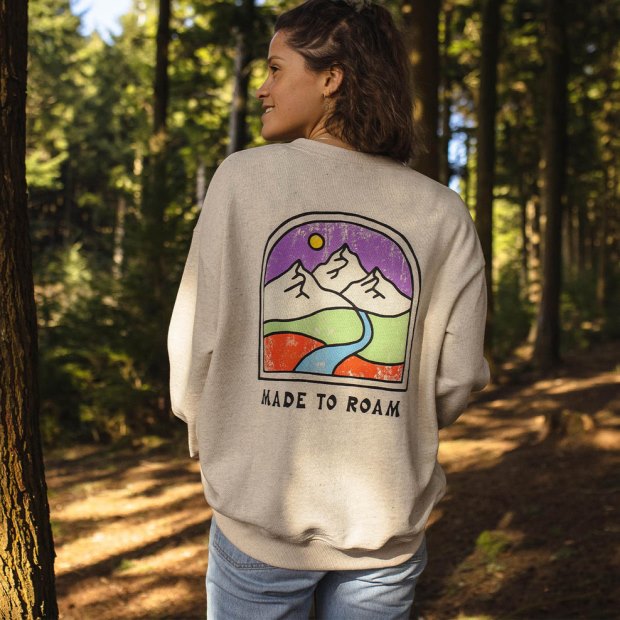 Passenger Exclusive Friday Collective Oversize-Sweatshirt Aus Recycelter Baumwolle, Milchig Meliert