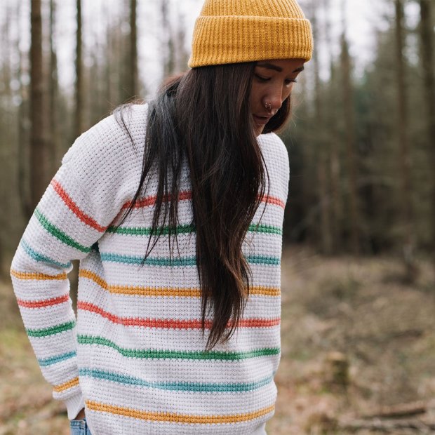 Passenger Exclusive Lakewood Strickpullover Mit Weißen Streifen