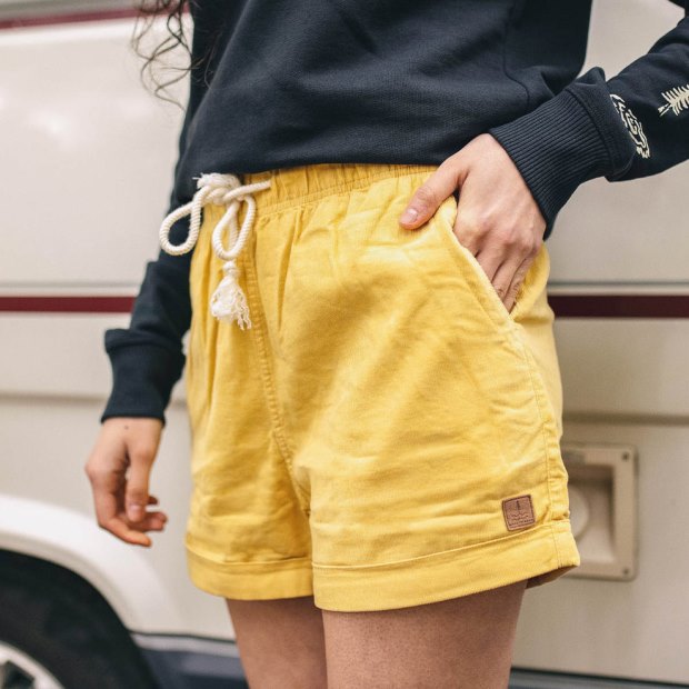 Passagiere Exklusive Santosa Shorts Aus Recyceltem Kord Jojoba